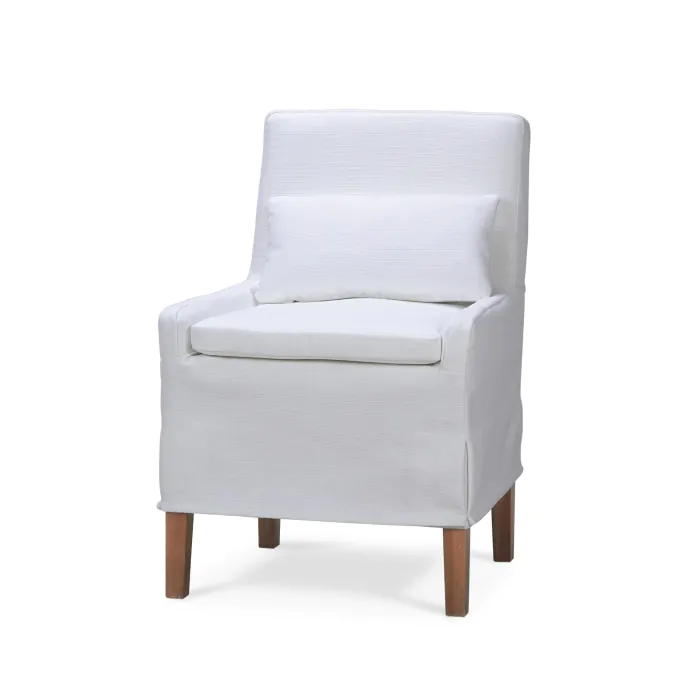 Ikea white discount slipcover dining chair